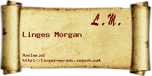 Linges Morgan névjegykártya